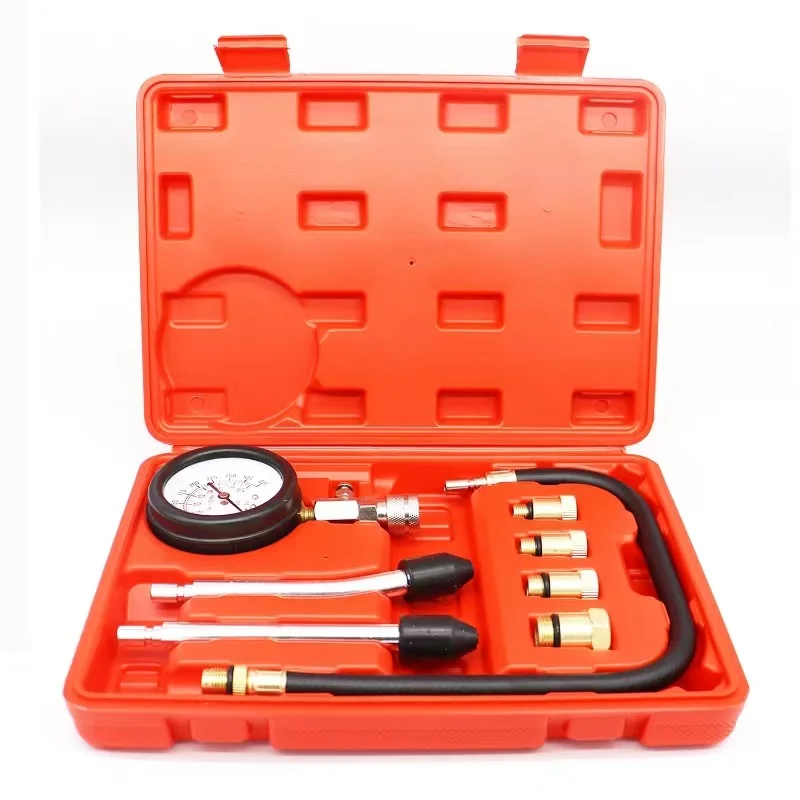 Upgrade Professional Petrol Engine Compression Tester Kit 0-300 PSI Fuel Cylinder Pressure Gauge Tool Set for Car Motorcycles listed by on AliExpress