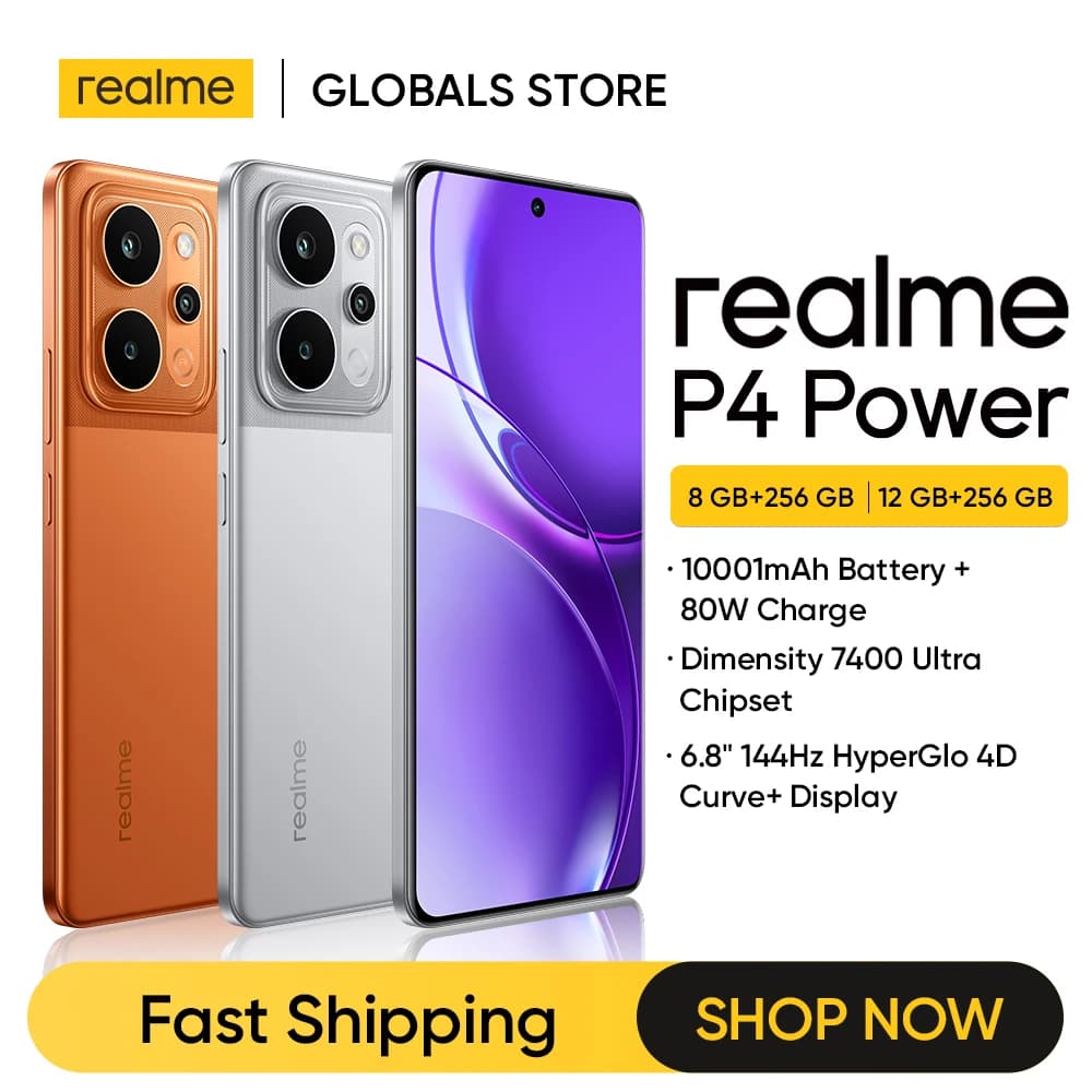 realme P4 Power 5G Smartphone Dimensity 7400 Ultra Chipset 50MP Sony OIS Camera 10001mAh Battery 80W Charge 6.8" 144Hz Display listed by on AliExpress