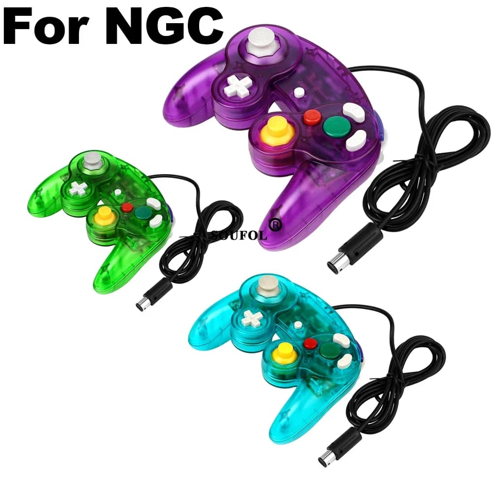 New Wired Game Controller for GameCube NGC Single Button Wired Gamepad Joystick for NGC Game Console Dropshipping listed by on AliExpress