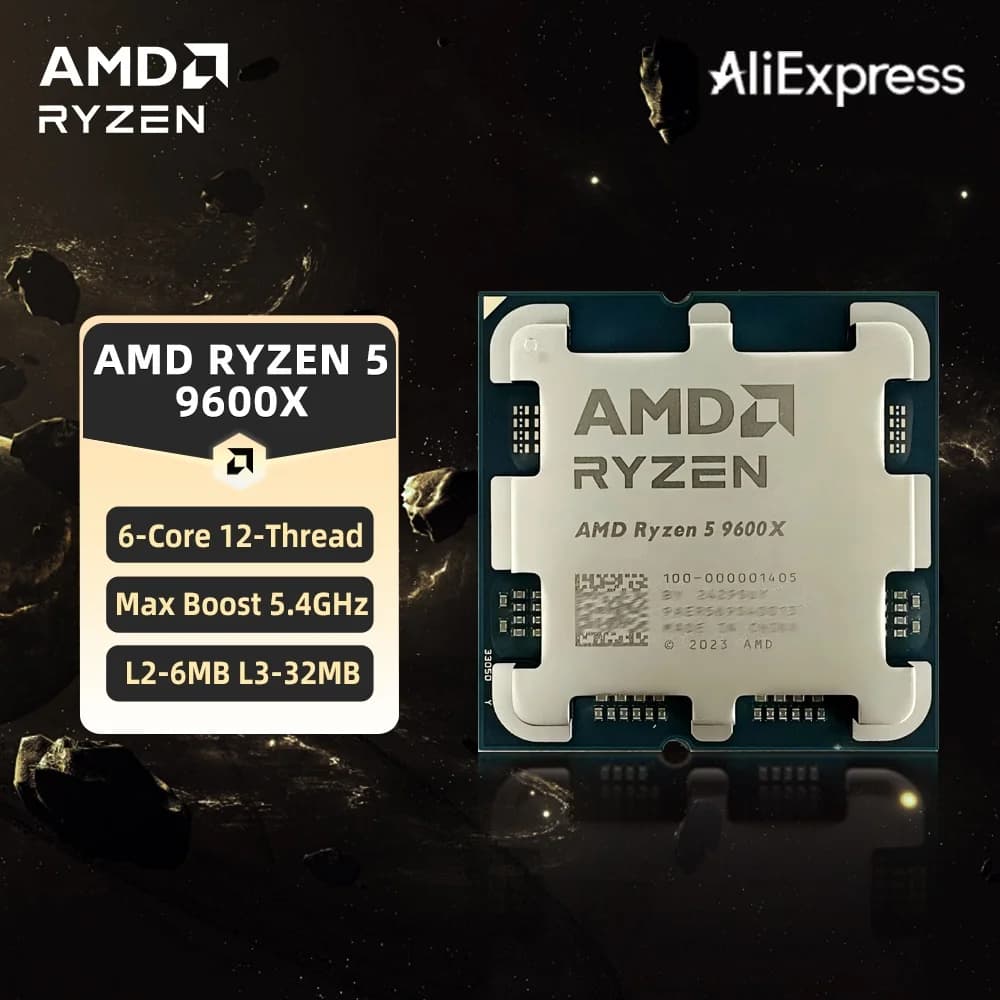 AMD Ryzen 5 9600X CPU Max Boost Up to 5.4GHz 6-Core 12-Thread Socket AM5 Desktop Gaming Processor without Packag listed by on AliExpress