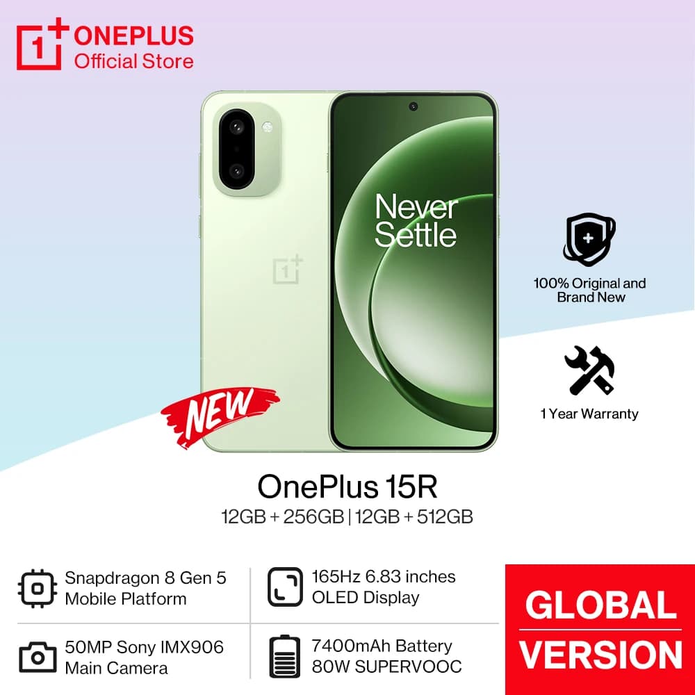 World Premiere OnePlus 15R Global Version Smartphone Snapdragon 8 Gen 5 7400mAh Battery 165Hz Display IP68 IP69 listed by on AliExpress